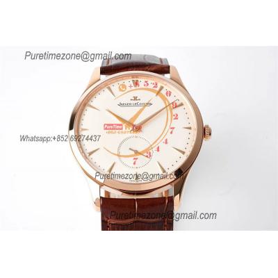 Master Ultra Thin Small Second Q1352520 M9015 Automatic Mens Watch Best Edition ZF 40 RG Silver Dial Leather CHS