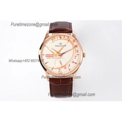 Master Ultra Thin Small Second Q1352520 M9015 Automatic Mens Watch Best Edition ZF 40 RG Silver Dial Leather CHS