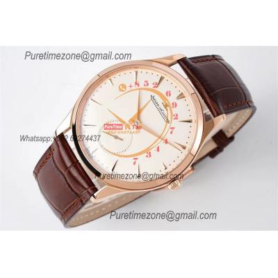 Master Ultra Thin Small Second Q1352520 M9015 Automatic Mens Watch Best Edition ZF 40 RG Silver Dial Leather CHS