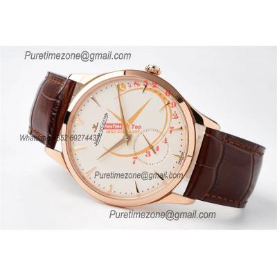 Master Ultra Thin Small Second Q1352520 M9015 Automatic Mens Watch Best Edition ZF 40 RG Silver Dial Leather CHS