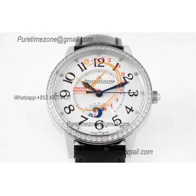 Rendez-Vous Night & Day Q3448421 A898 Moon Phase Automatic Womens Watch Best Edition ZF 34 Diamond Bezel White Dial