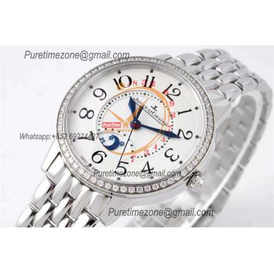 Rendez-Vous Night & Day Q3468130 A898 Moon Phase Automatic Womens Watch Best Edition ZF 34 Diamond Bezel White Dial SS