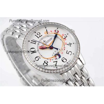 Rendez-Vous Night & Day Q3468130 A898 Moon Phase Automatic Womens Watch Best Edition ZF 34 Diamond Bezel White Dial SS