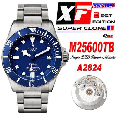 M25600TB Pelagos Titanium Ceramic Bezel A2824 Automatic Mens Watch Best Edition ZF 42mm Blue Dial CHS