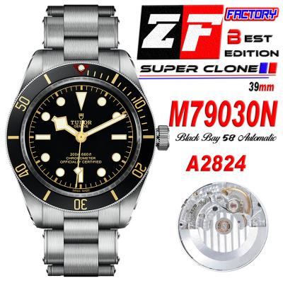 Black Bay Fifty Eight M79030N 39mm A2824 Automatic Mens Watch Best Edition ZF 39mm Red triangle Black Dial SS Bracelet