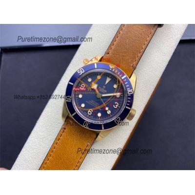 Heritage Black Bay 79250BB Bronze A2824 Automatic Mens Watch Best Edition ZF 41mm Blue Dial Brown Leather CHS