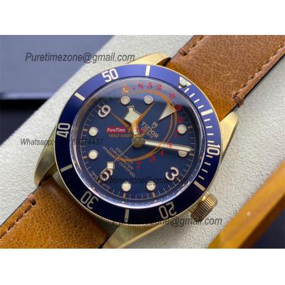 Heritage Black Bay 79250BB Bronze A2824 Automatic Mens Watch Best Edition ZF 41mm Blue Dial Brown Leather CHS