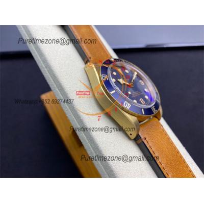 Heritage Black Bay 79250BB Bronze A2824 Automatic Mens Watch Best Edition ZF 41mm Blue Dial Brown Leather CHS