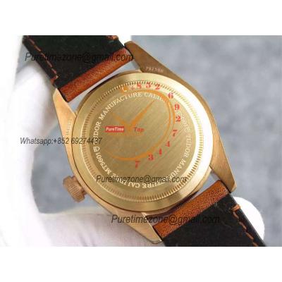 Heritage Black Bay M79250BM Bronze A2824 Automatic Mens Watch Best Edition ZF 43mm Blue Bezel Brown Dial Nylon