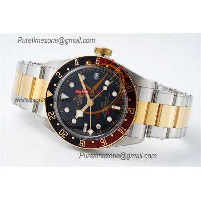 Black Bay GMT S&G M79833MN A2836 Automatic Mens Watch Best Edition ZF 41 Cola Bezel Black Dial SS Bracelet