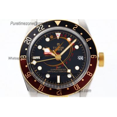 Black Bay GMT S&G M79833MN A2836 Automatic Mens Watch Best Edition ZF 41 Cola Bezel Black Dial SS Bracelet