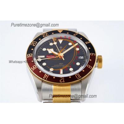 Black Bay GMT S&G M79833MN A2836 Automatic Mens Watch Best Edition ZF 41 Cola Bezel Black Dial SS Bracelet