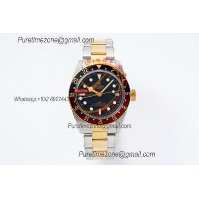 Black Bay GMT S&G M79833MN A2836 Automatic Mens Watch Best Edition ZF 41 Cola Bezel Black Dial SS Bracelet