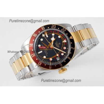 Black Bay GMT S&G M79833MN A2836 Automatic Mens Watch Best Edition ZF 41 Cola Bezel Black Dial SS Bracelet