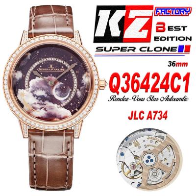 Rendez-Vous Star Q36434C1 A734 Automatic Womens Watch Best Edition KZF Diamonds Bezel Shooting Star Complication Dial