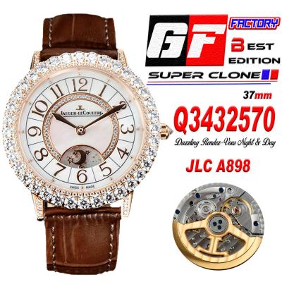 Rendez-vous Jewellery Dazzling Night Day Q3432570 A898 Automatic Womens Watch Best Edition GF RG Diamond Bezel MOP Dial