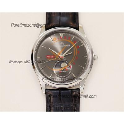 Master Ultra Thin Q1363540 A925 Automatic Mens Watch Moon Phase Date Best Edition GF 39 Steel Gray Dial Leather CHS