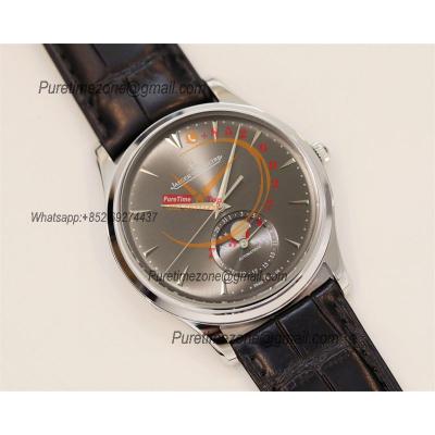 Master Ultra Thin Q1363540 A925 Automatic Mens Watch Moon Phase Date Best Edition GF 39 Steel Gray Dial Leather CHS