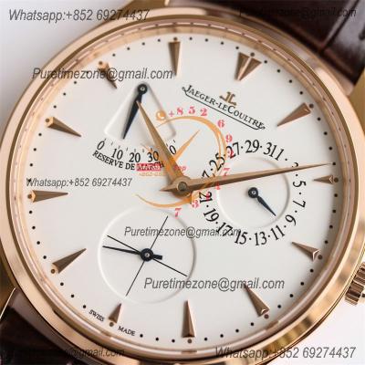 Master Ultra Thin Q1372520 Reserve Marche A938 Automatic Mens Watch Best Edition GF Power Reserve RG Silver Dial CHS