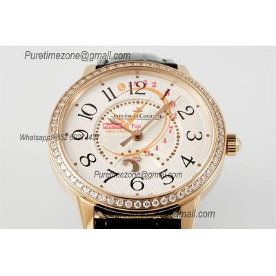 Rendez-Vous Night & Day Q3442430 A898 Automatic Womens Watch Best Edition APSF 34 RG Diamonds Bezel Silver Dial Leather