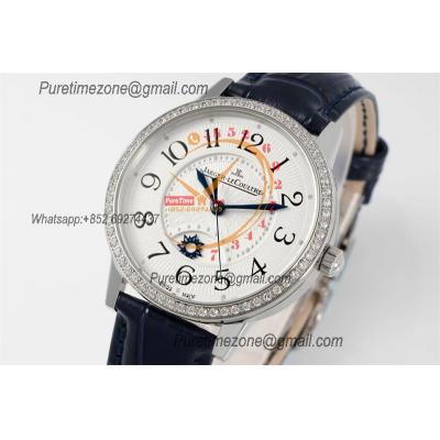 Rendez-Vous Night & Day Q3448430 A898 Automatic Womens Watch Best Edition APSF 34 Diamonds Bezel Silver Dial Leather