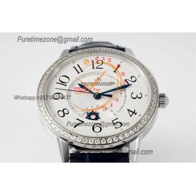 Rendez-Vous Night & Day Q3448430 A898 Automatic Womens Watch Best Edition APSF 34 Diamonds Bezel Silver Dial Leather