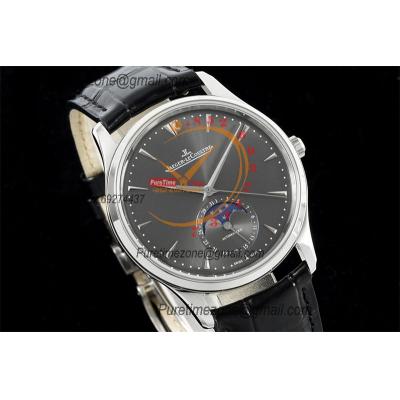 Master Ultra Thin Q1363540 A925 Automatic Mens Watch Moon Phase Date Best Edition IMF 39 Steel Gray Dial Leather CHS