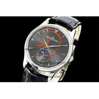 Master Ultra Thin Q1363540 A925 Automatic Mens Watch Moon Phase Date Best Edition IMF 39 Steel Gray Dial Leather CHS