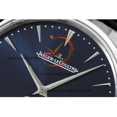 Master Ultra Thin Q1368470 A925 Automatic Mens Watch Moon Phase Date Best Edition IMF 39 Steel Blue Dial Leather CHS