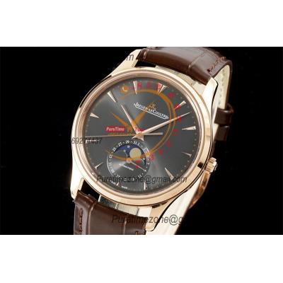 Master Ultra Thin Q136255J A925 Automatic Mens Watch Moon Phase Date Best Edition IMF 39 RG Gray Dial Leather CHS