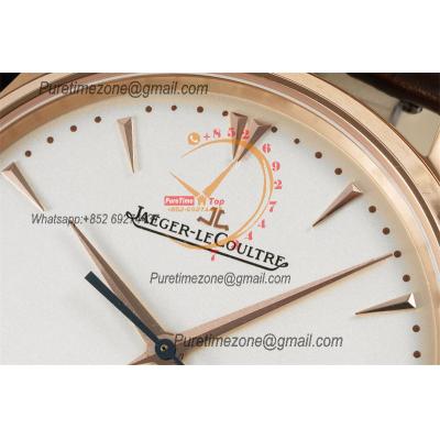 Master Ultra Thin Q1362520 A925 Automatic Mens Watch Moon Phase Date Best Edition IMF 39 RG Silver Dial Leather CHS