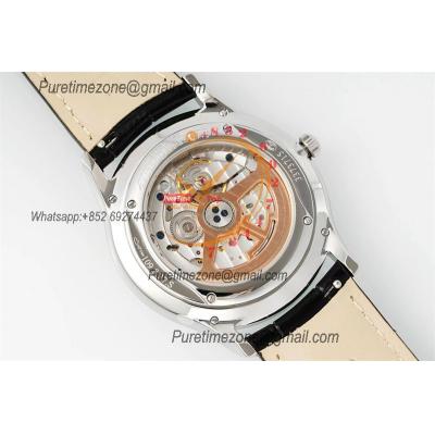 Master Grande Ultra Thin Date Q1288420 A889 Automatic Mens Watch Best Edition IMF 40 Silver Dial Leather CHS