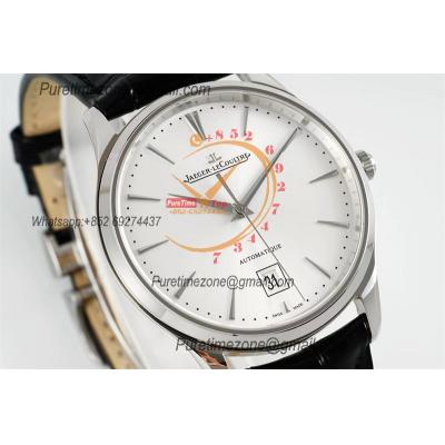 Master Grande Ultra Thin Date Q1288420 A889 Automatic Mens Watch Best Edition IMF 40 Silver Dial Leather CHS