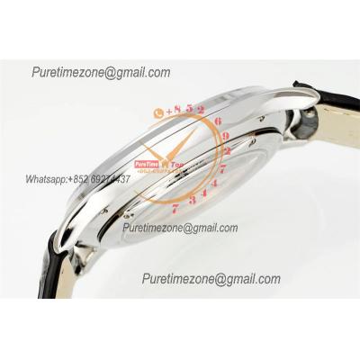 Master Grande Ultra Thin Date Q1288420 A889 Automatic Mens Watch Best Edition IMF 40 Silver Dial Leather CHS