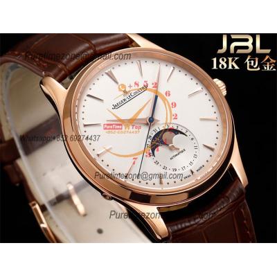 Master Ultra Thin Q1362510 A925 Automatic Mens Watch Moon Phase Date Best Edition JBLF 39 Wrapped 18K Rose Gold CHS