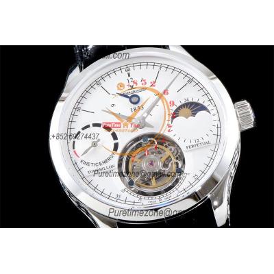 Master Grande Tradition Real Tourbillon Mechanical Hand Winding Mens Watch Moon Phase Best Edition RXF 42 SS White Dial