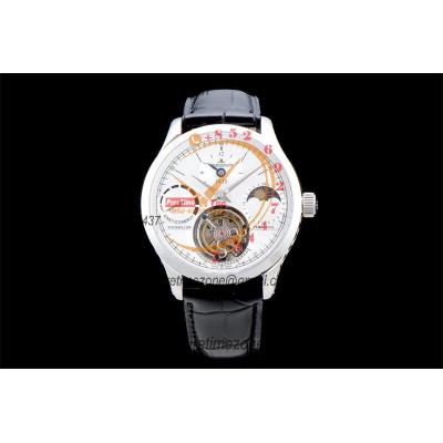 Master Grande Tradition Real Tourbillon Mechanical Hand Winding Mens Watch Moon Phase Best Edition RXF 42 SS White Dial