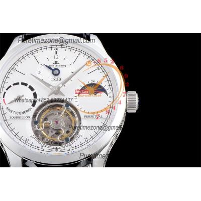 Master Grande Tradition Real Tourbillon Mechanical Hand Winding Mens Watch Moon Phase Best Edition RXF 42 SS White Dial