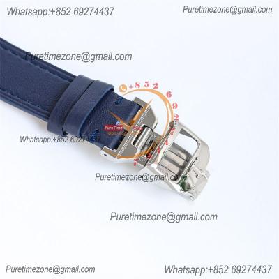 Master Calendar Q1558423 A866 Automatic Mens Watch Moon Phase Best Edition TWF 39 SS Blue Dial Leather CHS