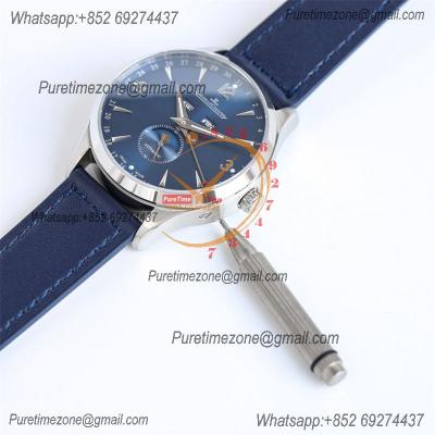 Master Calendar Q1558423 A866 Automatic Mens Watch Moon Phase Best Edition TWF 39 SS Blue Dial Leather CHS