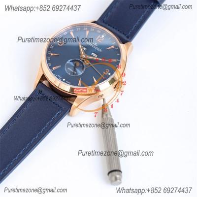 Master Calendar Q1552520 A866 Automatic Mens Watch Moon Phase Best Edition TWF 39 RG Blue Dial Leather CHS