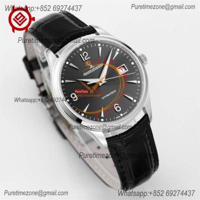 Geophysic True Second Q8018420 A899 Automatic Mens Watch Best Edition V9F 39mm SS Black Dial Leather CHS