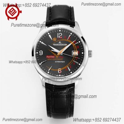 Geophysic True Second Q8018420 A899 Automatic Mens Watch Best Edition V9F 39mm SS Black Dial Leather CHS