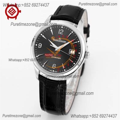 Geophysic True Second Q8018420 A899 Automatic Mens Watch Best Edition V9F 39mm SS Black Dial Leather CHS