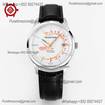 Geophysic True Second Q8018420 A899 Automatic Mens Watch Best Edition V9F 39mm SS White Dial Leather CHS