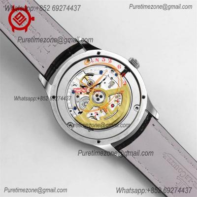 Geophysic True Second Q8018420 A899 Automatic Mens Watch Best Edition V9F 39mm SS White Dial Leather CHS