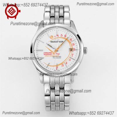 Geophysic True Second Q8018120 A899 Automatic Mens Watch Best Edition V9F 39mm  White Dial SS Bracelet CHS