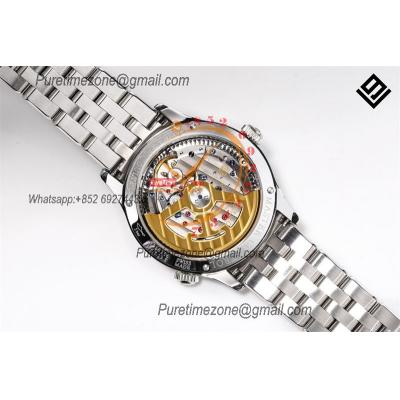 Master Geographic Q1428121 A939 Automatic Mens Watch Best Edition V9F 39mm  White Dial SS Bracelet CHS