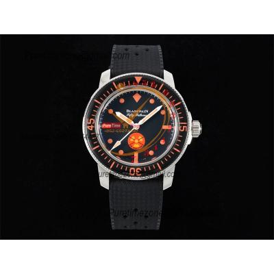 Fifty Fathoms 5008D No Rad A1151 Automatic Mens Watch Best Edition GSF 40mm  Black Dial Rubber Strap CHS