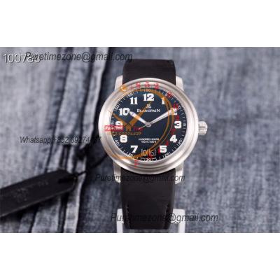 LEMAN Aqua Lung Big Date 2850B A6950 Automatic Mens Watch Best Edition HGF 38mm Black Dial Rubber Strap CHS